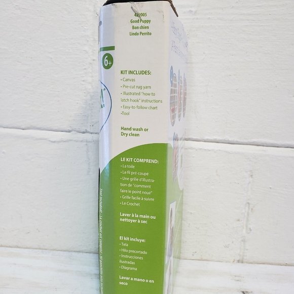 Spinrite Wonderart Latch Hook Kit 8X8" Puppy *NEW* W/Latch Hook "Good Puppy" - Picture 3 of 7